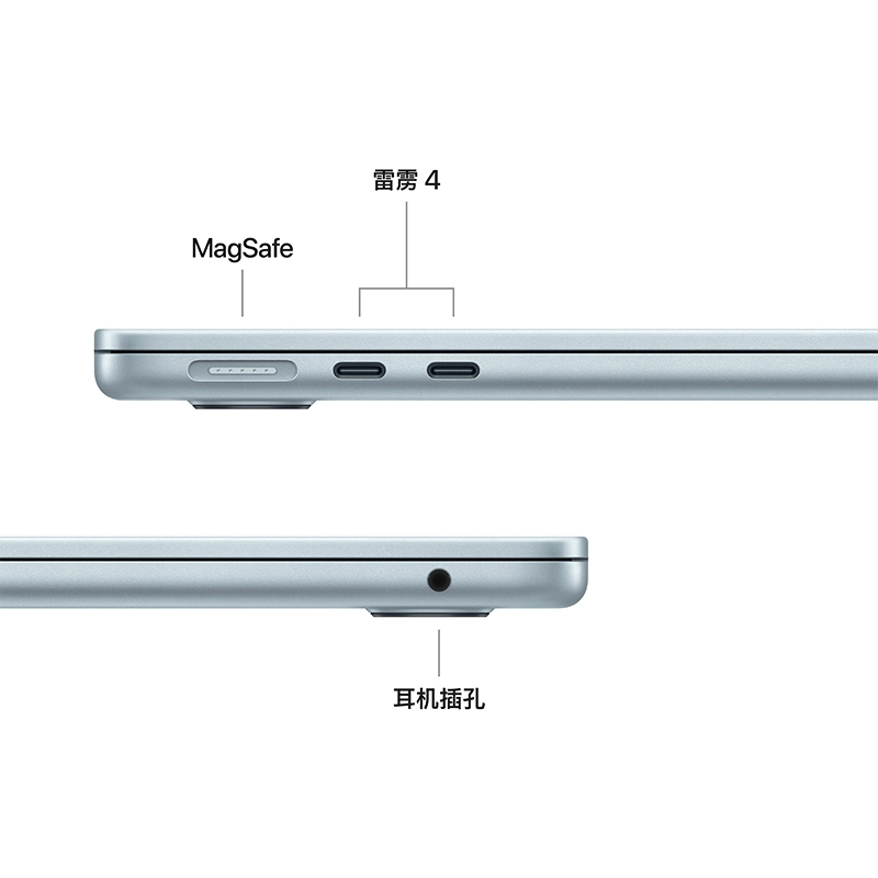 Apple/苹果 MacBook Air 13 英寸 Apple M4 芯片 (16+256G) 10 核中央处理器和 8 核图形处理器