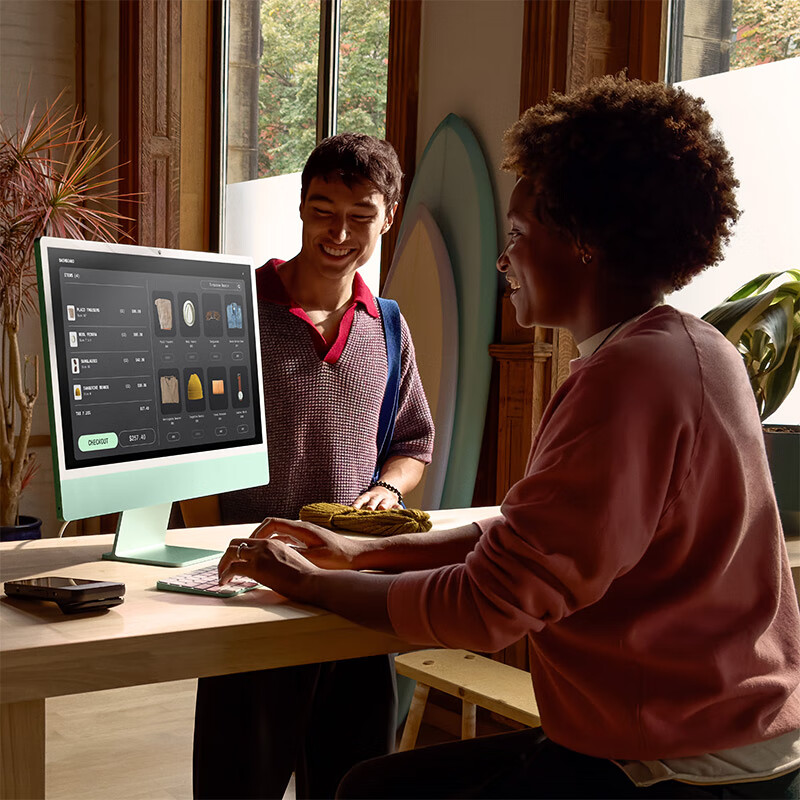 Apple/苹果AI电脑/iMac 24英寸蓝色4.5K屏 M4(8+8核) 16G 256G一体式电脑 MWUF3CH/A