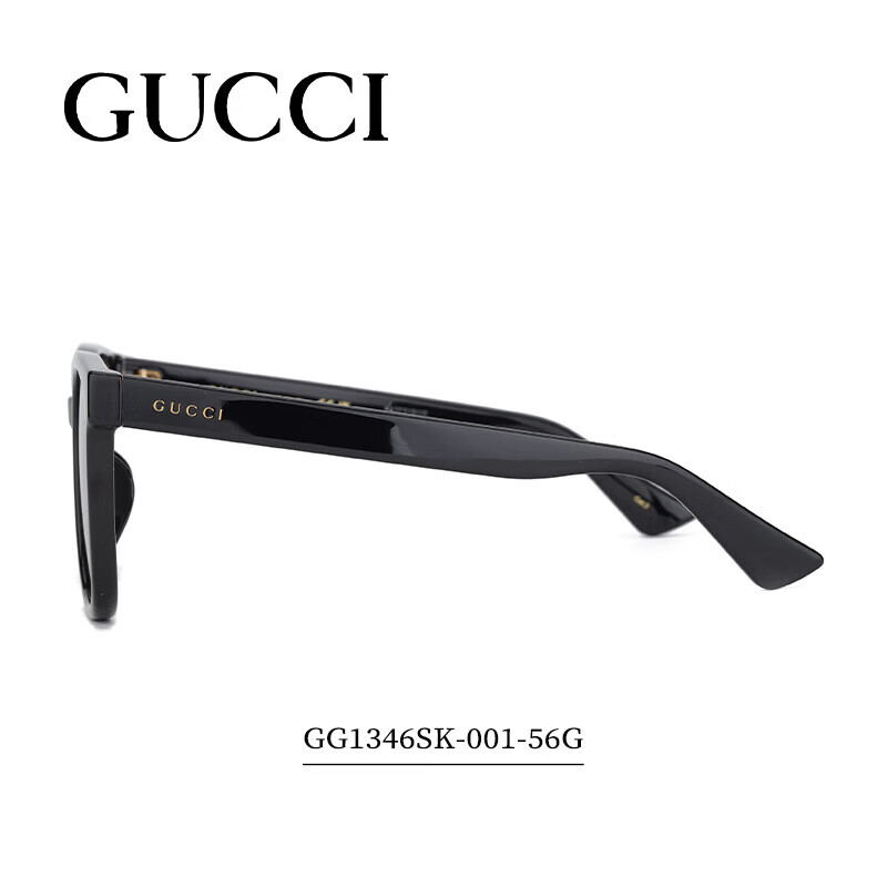 古驰（GUCCI）墨镜女奢侈品太阳镜男朋友开车旅游实用防晒眼镜生日送礼物 古驰墨镜GG1346SK-001 【香港直邮速发】