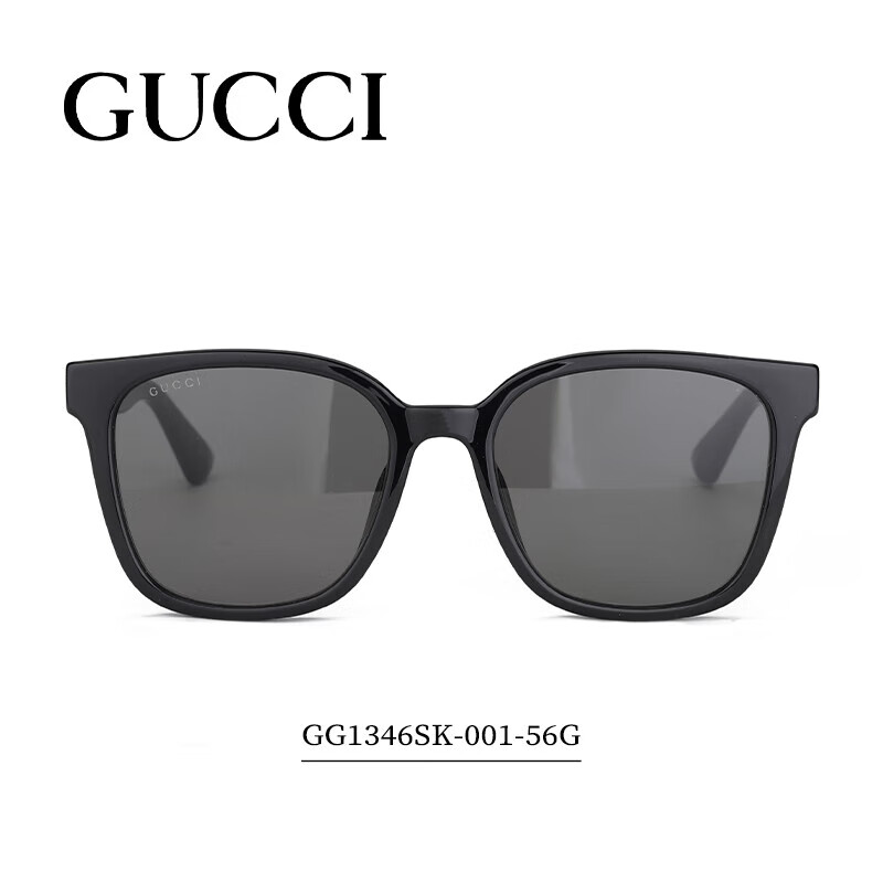 古驰（GUCCI）墨镜女奢侈品太阳镜男朋友开车旅游实用防晒眼镜生日送礼物 古驰墨镜GG1346SK-001 【香港直邮速发】